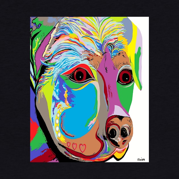 Colorful Rottweiler by EloiseART